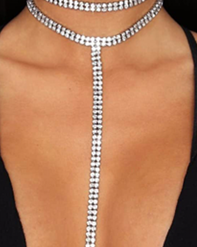 Silver Me Double Layered Choker Necklace