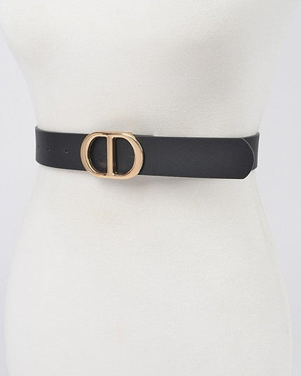 Beige Gold Buckle Belt
