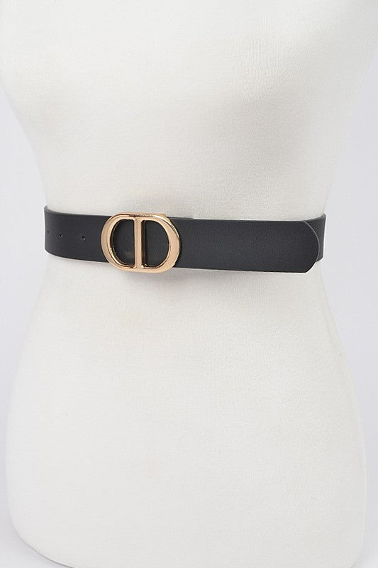 Beige Gold Buckle Belt