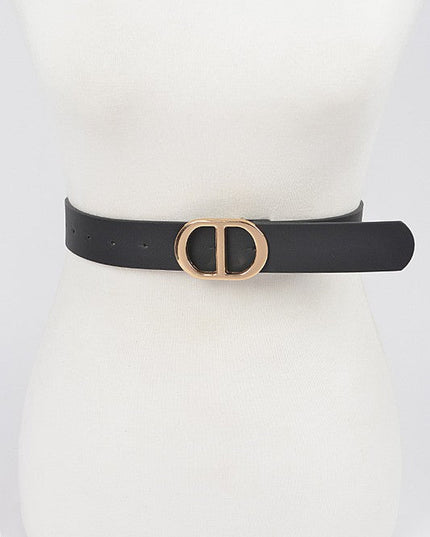 Beige Gold Buckle Belt