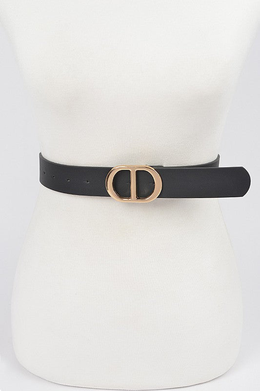 Beige Gold Buckle Belt