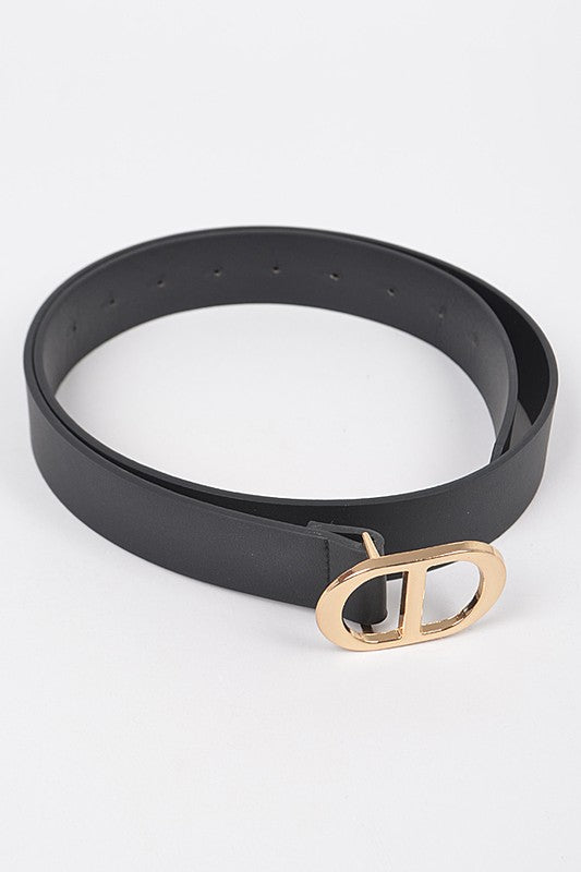 Beige Gold Buckle Belt