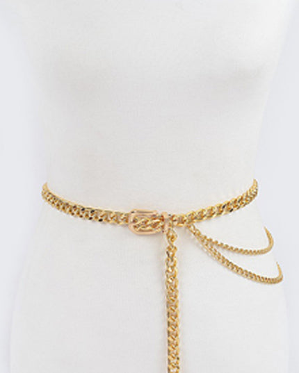 Gold Chain Buckle Belt