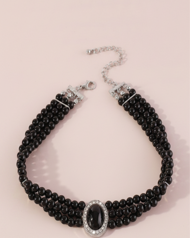 Black Pearl Choker Necklace