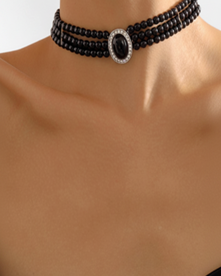 Black Pearl Choker Necklace