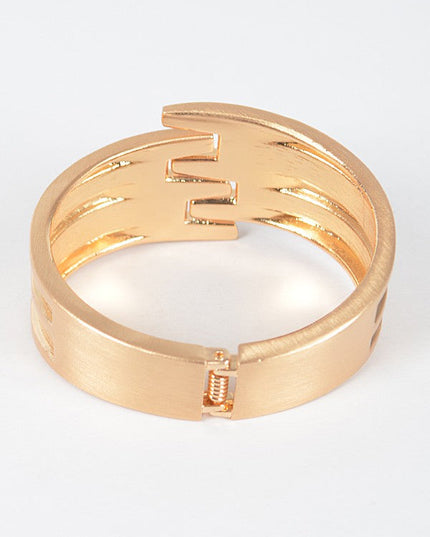 Gold Need Cuff Bracelet