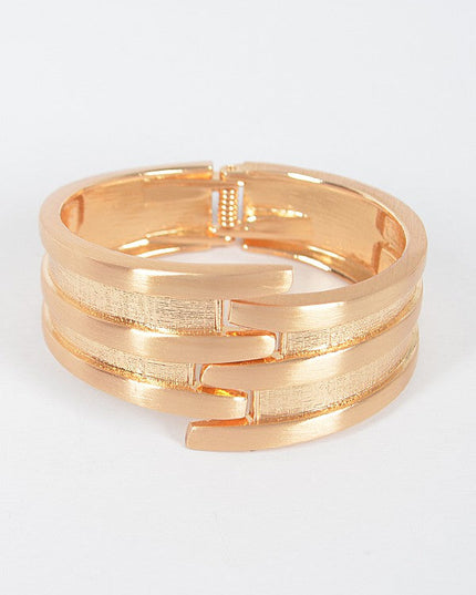 Gold Need Cuff Bracelet