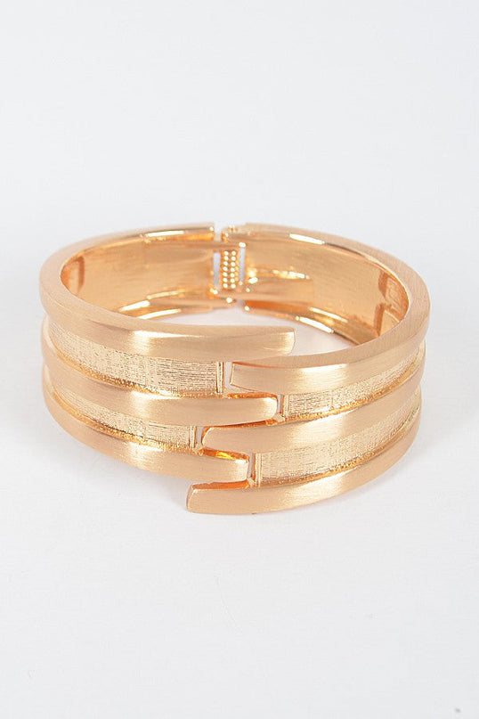 Gold Need Cuff Bracelet