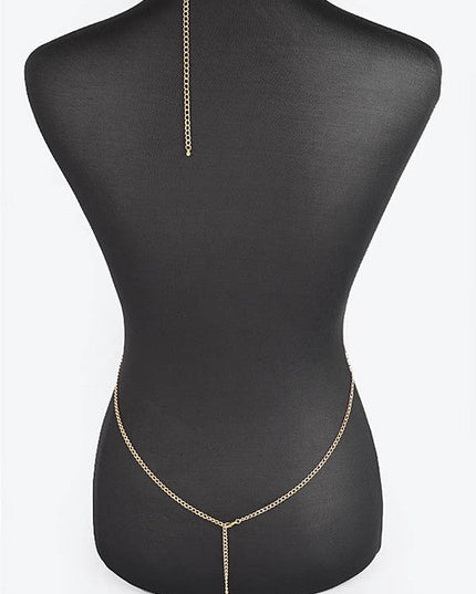Gold Crystal Glam Rhinestone Bra Chain