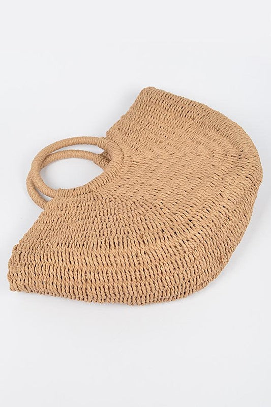 Khaki Shores Straw Bag