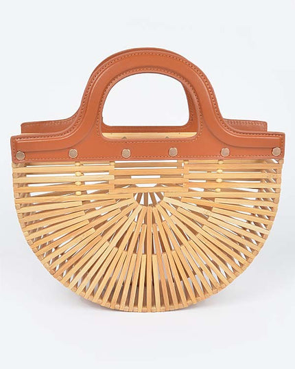 Beige Belize Bamboo Handbag