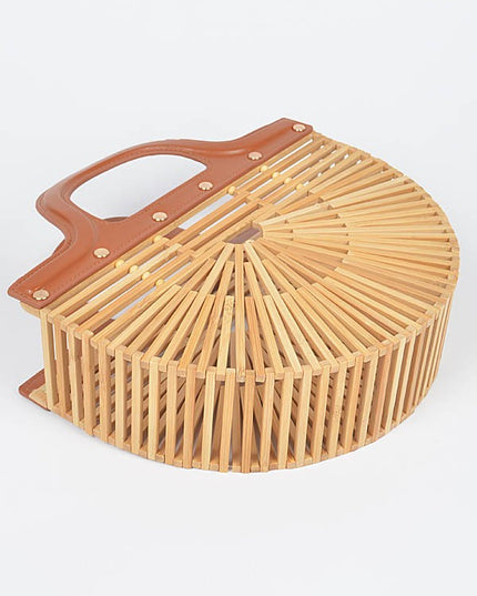 Beige Belize Bamboo Handbag