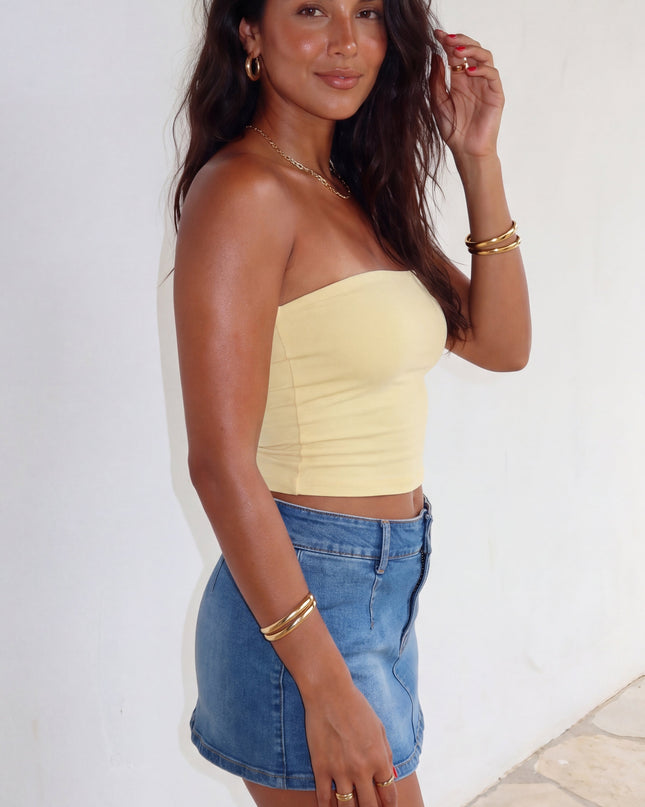 Light Yellow Arlie Tube Top