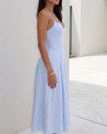 Blue Bluebell Midi Dress