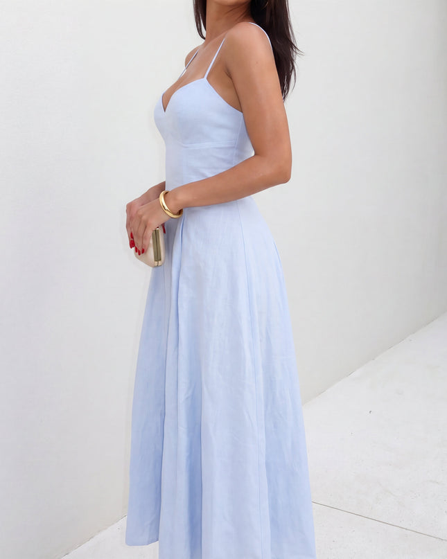Blue Bluebell Midi Dress