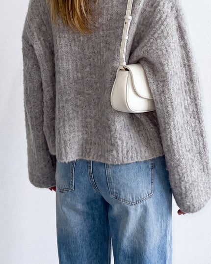 Light Taupe Button Down Knit Cardigan