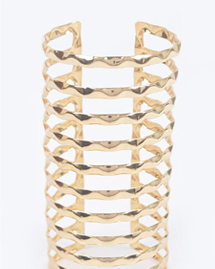 Gold Metal Cuff Bracelet