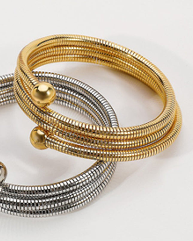 Gold Wrap Flexible Bangle Bracelet