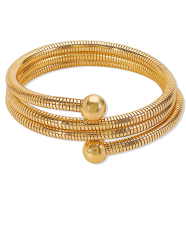 Gold Wrap Flexible Bangle Bracelet