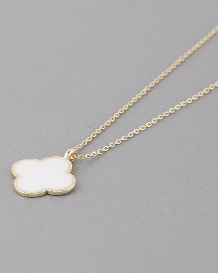 White Pendant Gold Dipped Chain Necklace