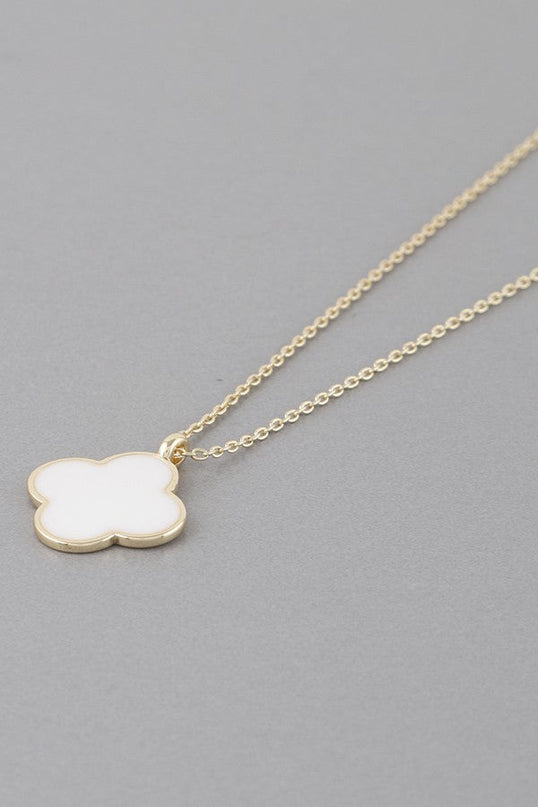 White Pendant Gold Dipped Chain Necklace