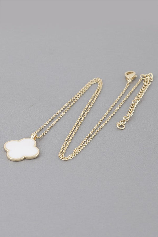 White Pendant Gold Dipped Chain Necklace