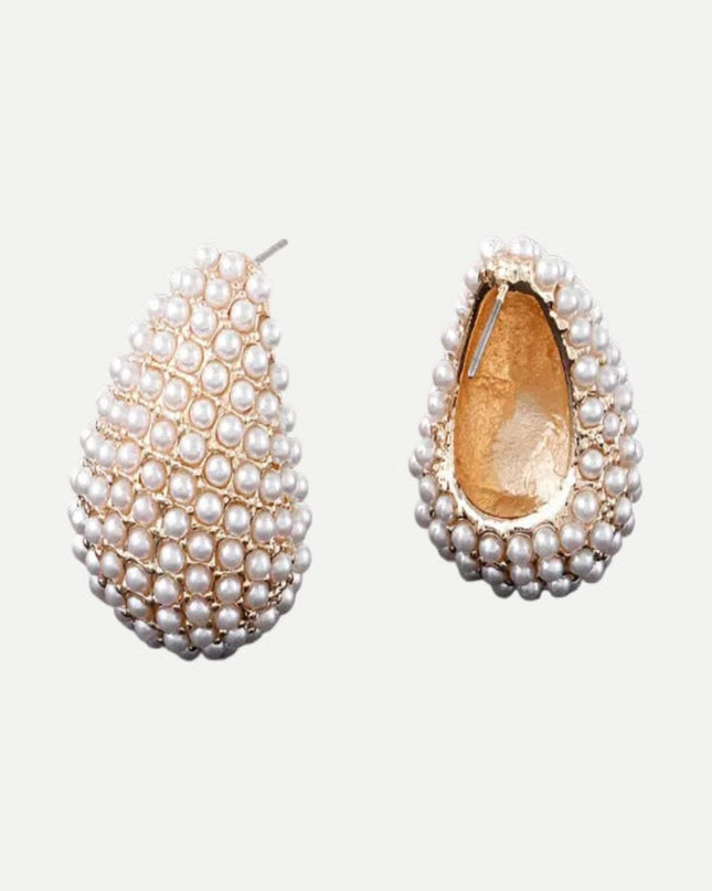 Gold Golden Pearl Earrings