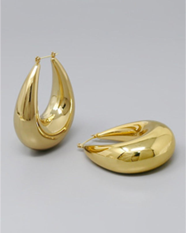 Gold Crescent Elegance Earrings