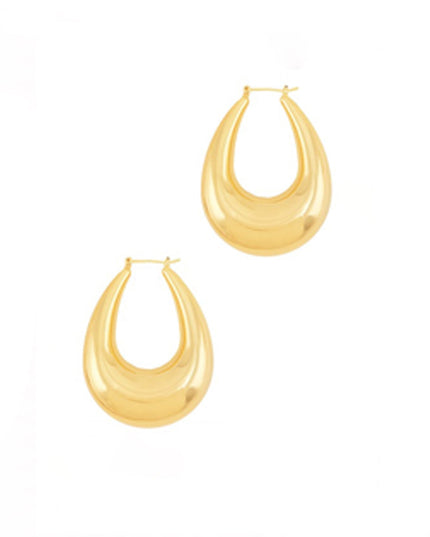 Gold Crescent Elegance Earrings