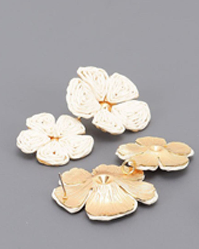 Ivory Zia Flower Earrings