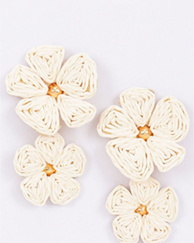 Ivory Zia Flower Earrings