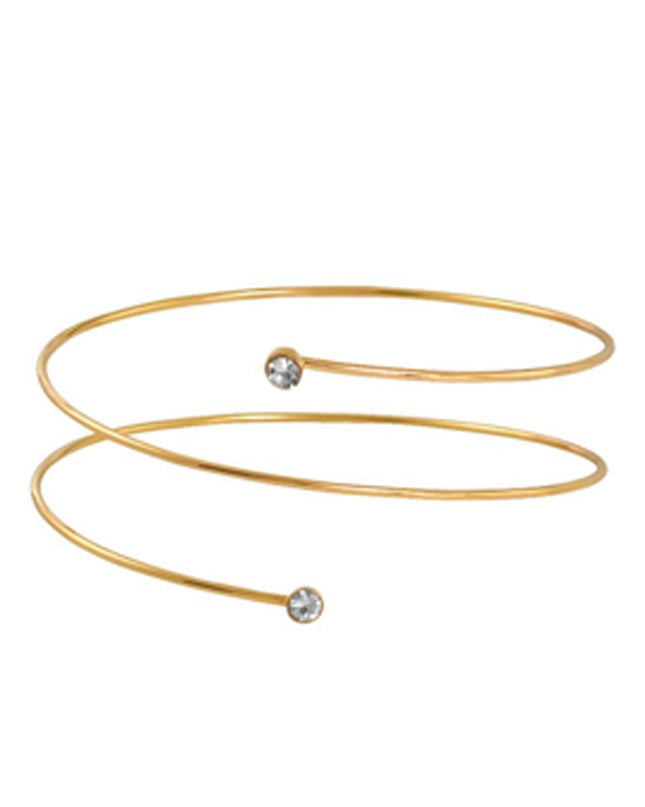 Gold Triple Wrap Arm Cuff Bracelet