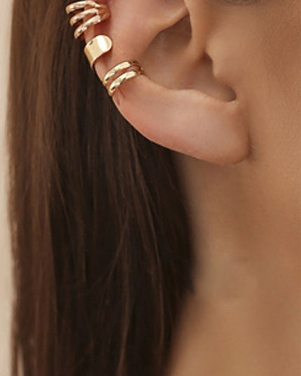 Gold Ear Cuffs 3 piece Earrings Set