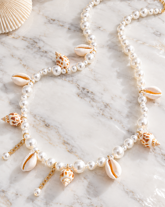 Gold Pearl Shell Waist Chain belt