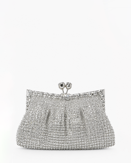 Silver Rhinestone Luxury Evening Clutch
