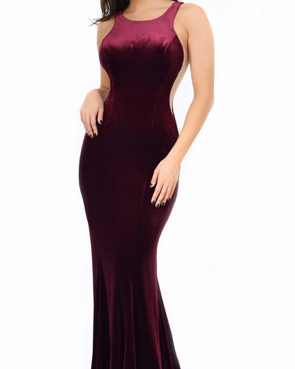 Burgundy Velvet Gown