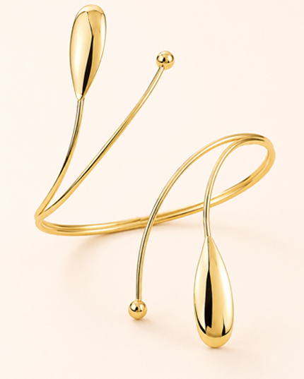 Gold Leaf Arm Cuff - Bracelet