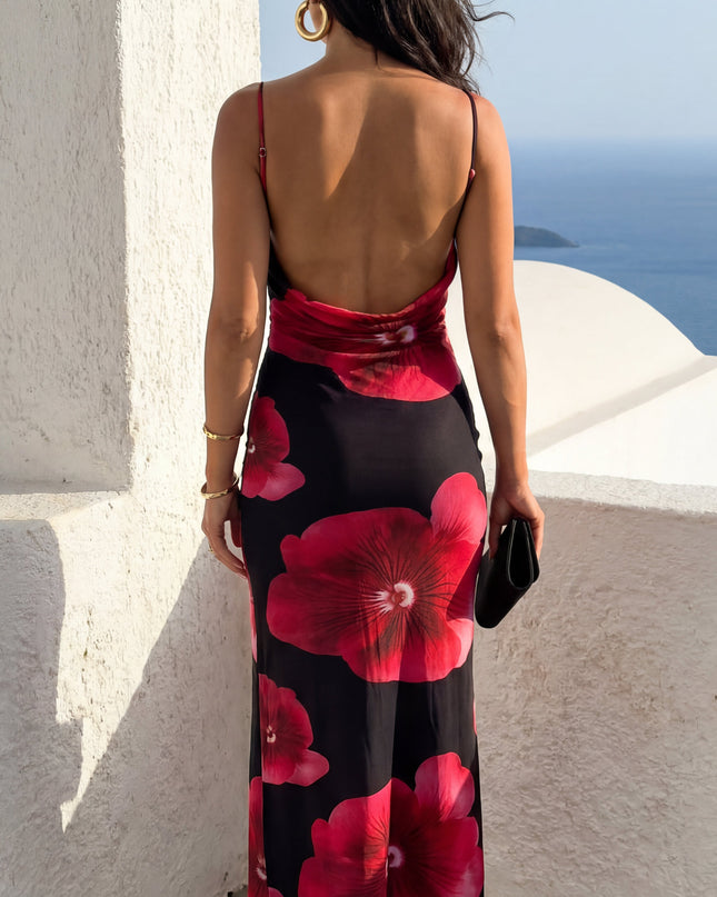Black Floral Maxi Dress
