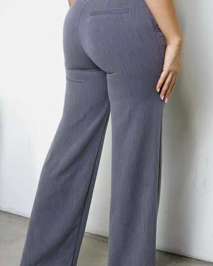 Gray Nolira Straight Pants