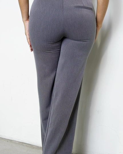 Gray Nolira Straight Pants