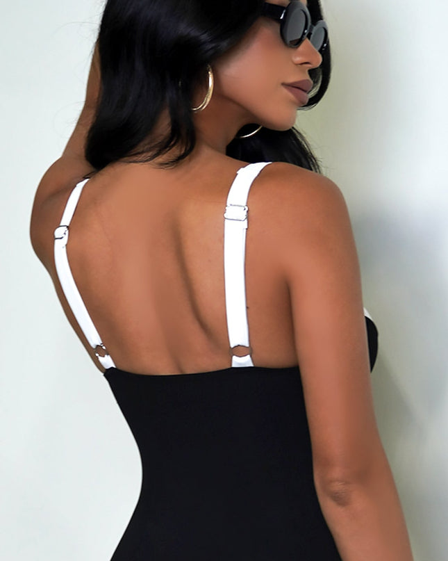 Black One piece Swimsuit