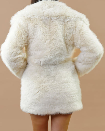 Ivory Faux Fur Coat