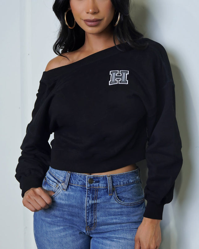 Black Off Shoulder Sweater