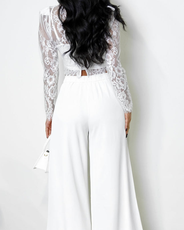Ivory Wide Leg Pants