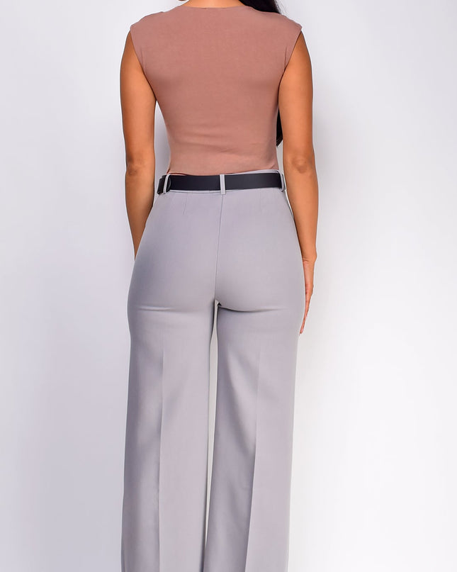 Brown Basic Cap Sleeve Top