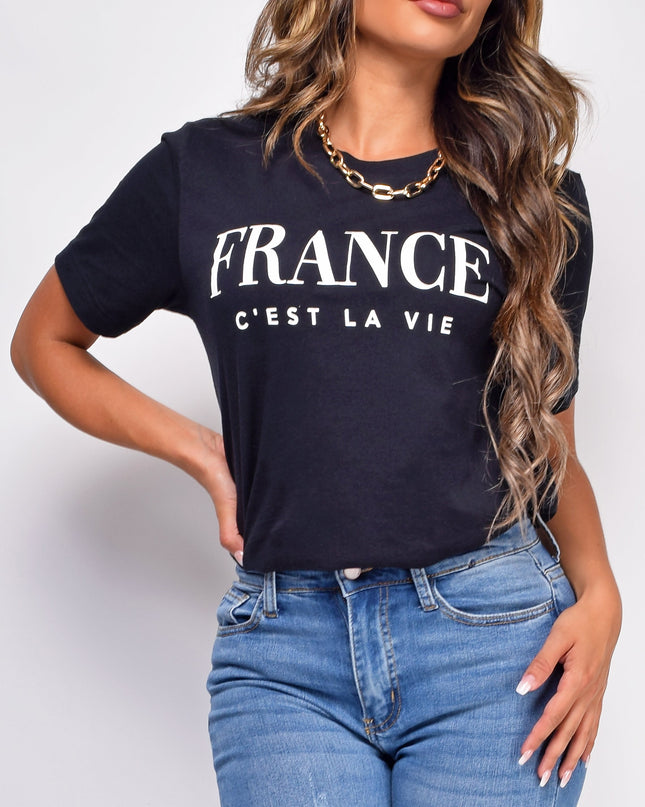 La Vie Black Graphic Tee