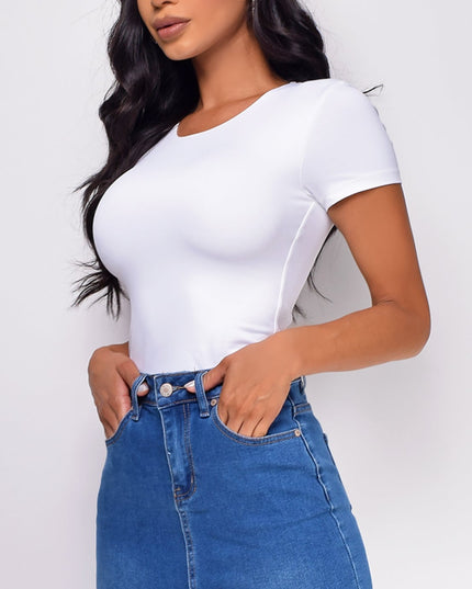 White Riya Basic T-Shirt