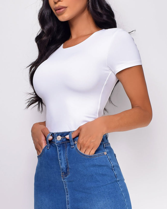 White Riya Basic T-Shirt