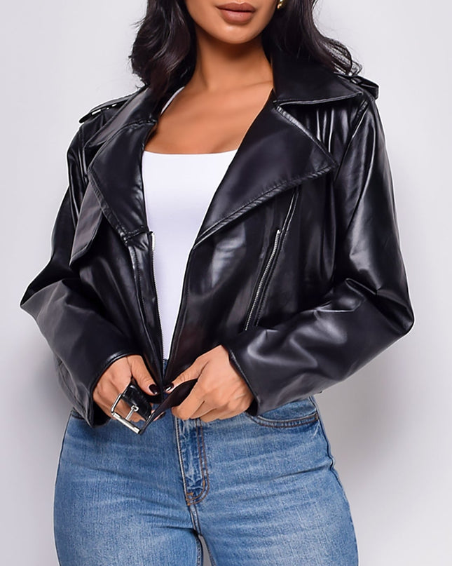 Black Faux Leather Jacket
