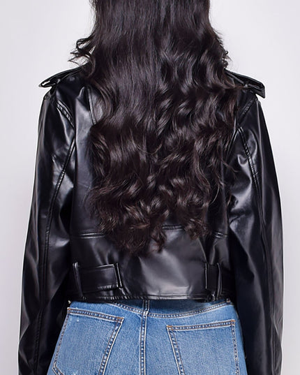 Black Faux Leather Jacket